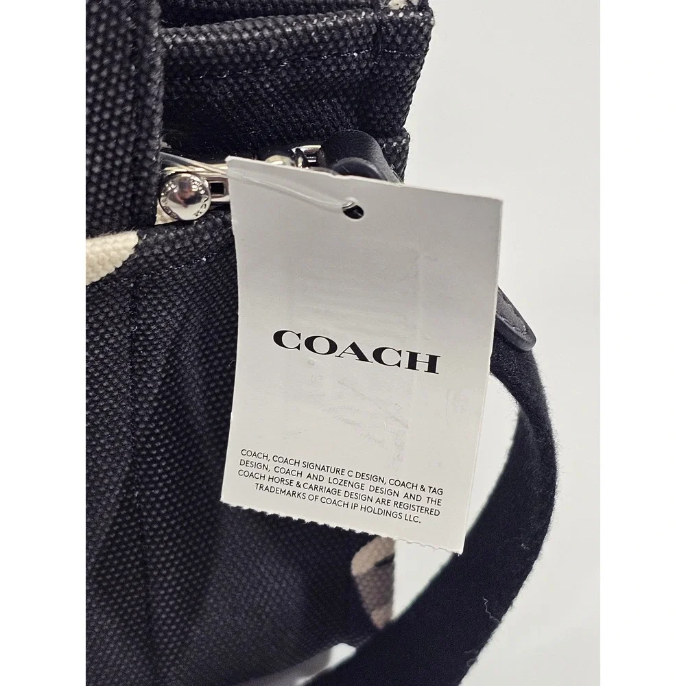 Coach Tote 20 Canvas Crossbody Cargo Tote Bag Floral Bow CZ102 NWT Small Purse